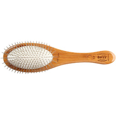 Bass Brushes Style & Detangle Dark Finish Brush For Cats & Dogs (Medium)