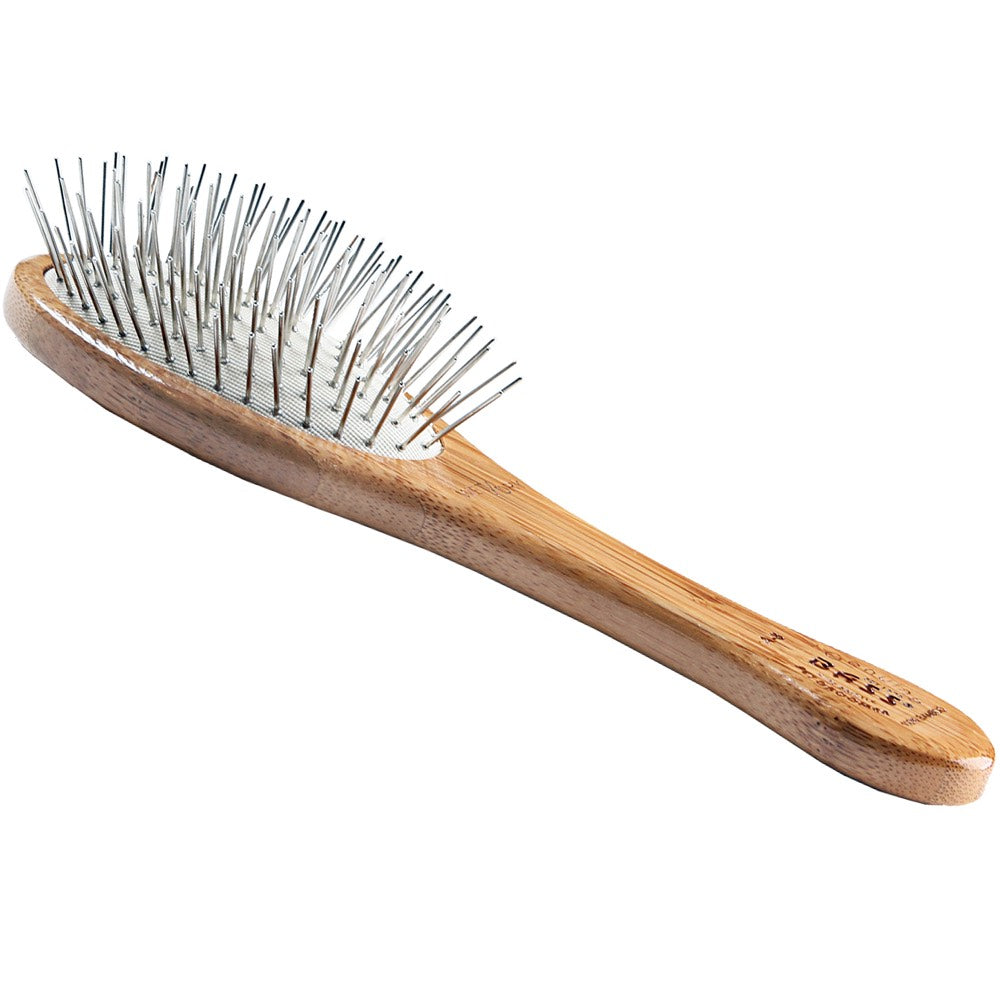 Bass Brushes Style & Detangle Dark Finish Brush For Cats & Dogs (Medium)