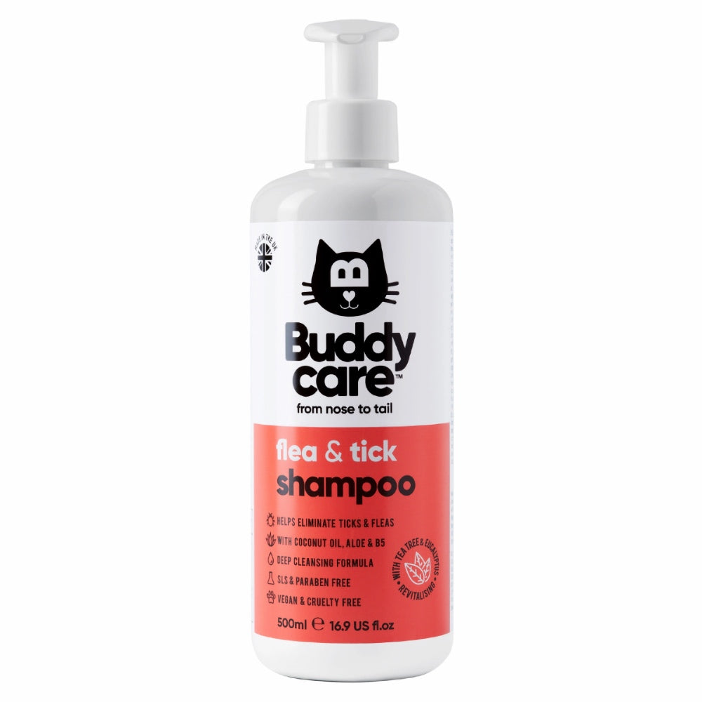 Buddycare Flea & Tick Cat Shampoo 500ml