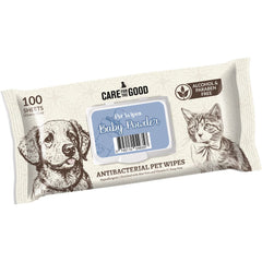 Care For The Good Antibacterial Pet Wipes For Cats & Dogs 100pc
