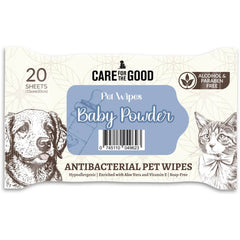 Care For The Good Antibacterial Pet Wipes For Cats & Dogs 20pc