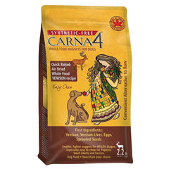 Carna4 Quick Baked Air Dried Easy Chew Venison Grain-Free Dry Dog Food 2.2lb