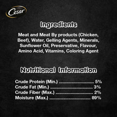 Cesar Beef & Liver Pate Tray Dog Food 100g