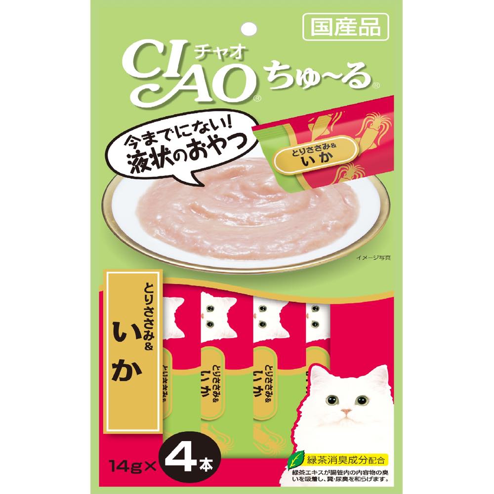 Ciao ChuRu Chicken Fillet & Squid Liquid Cat Treat 56g