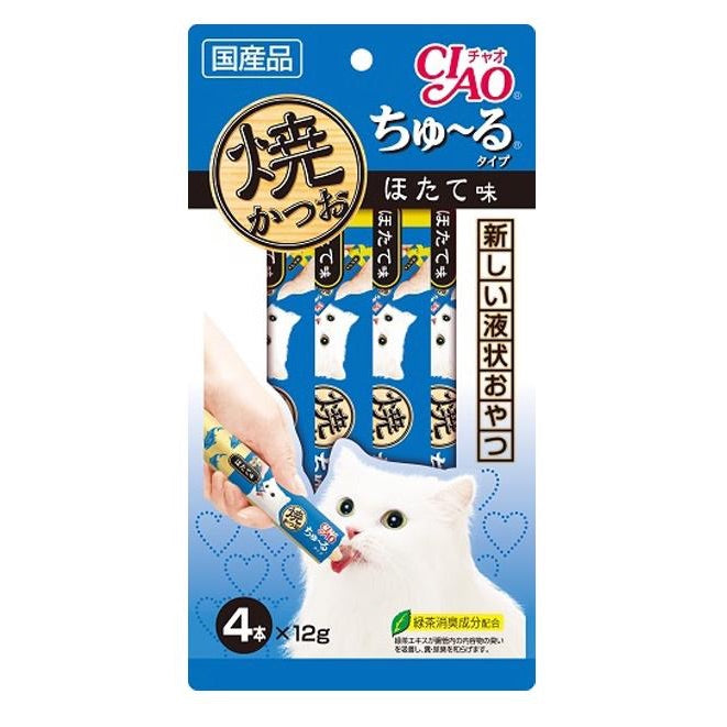 Ciao Grilled Skipjack Tuna & Scallop Liquid Cat Treat 48g