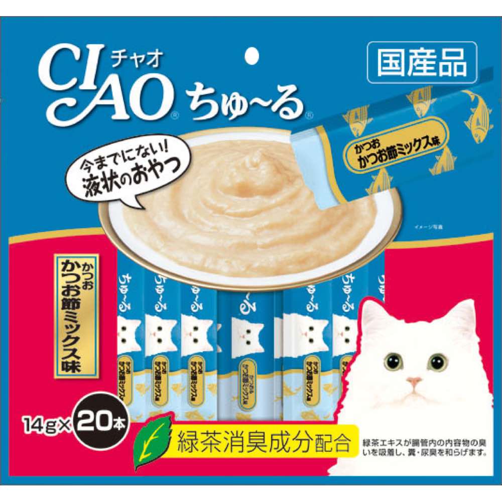Ciao ChuRu Tuna & Dried Bonito Liquid Cat Treats 280g