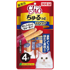 Ciao Churutto Tuna Maguro with Scallop Creamy Cat Treats 28g