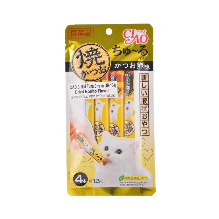 Ciao Grilled Skipjack Tuna & Dried Bonito Liquid Cat Treat 48g