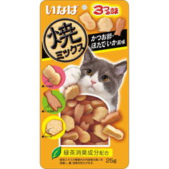 Ciao Soft Bits Mix Tuna & Chicken Fillet Dried Bonito, Scallop & Squid Flavor Cat Treats 25g