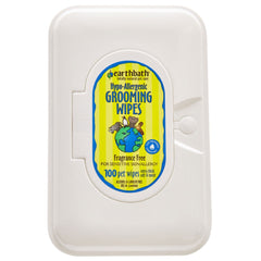 Earthbath Hypo-Allergenic Fragrance Free Grooming Wipes 100pc