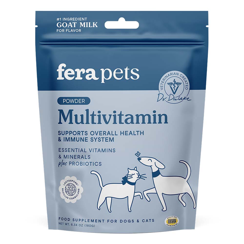 10% OFF + BUNDLE DEAL: Fera Pets Multivitamin Goat Milk Supplement Powder For Cats & Dogs 6.34oz
