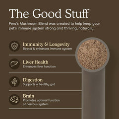 10% OFF + BUNDLE DEAL: Fera Pets Mushrooms Immune Support Supplement Powder For Cats & Dogs 2.12oz