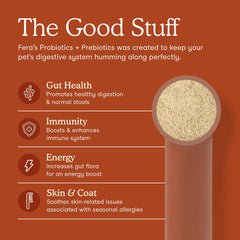 Fera Pets Probiotics + Prebiotics Supplement Powder For Cats & Dogs 2.5oz