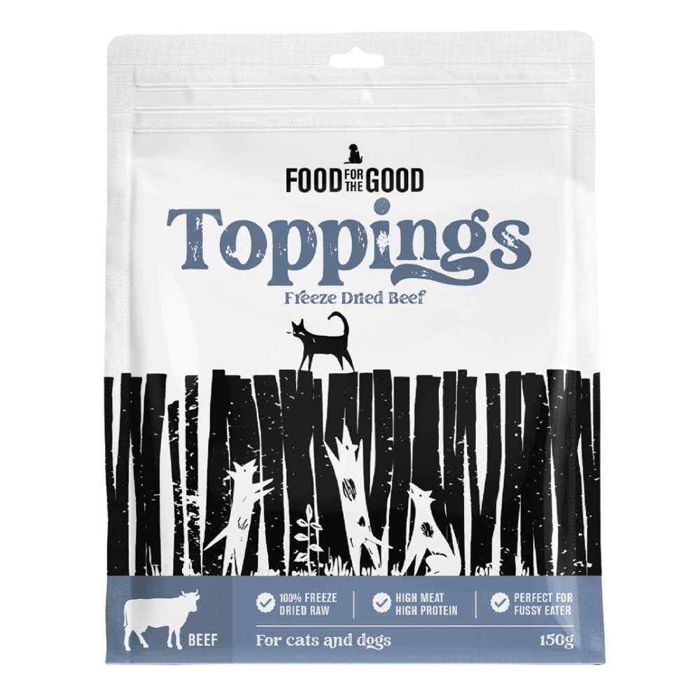 Food For The Good Beef Freeze Dried Food Toppings For Cats & Dogs 250g