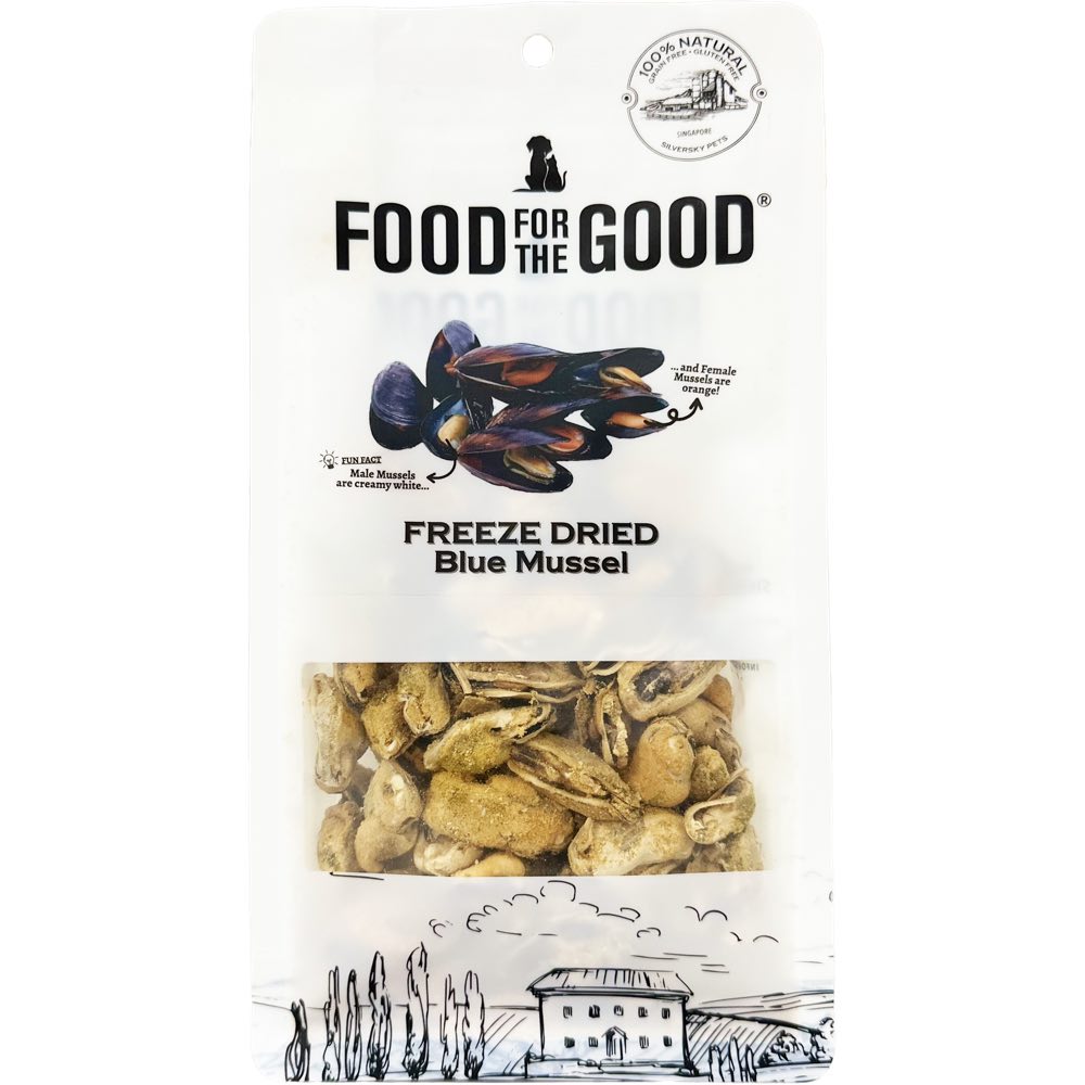 Food For The Good Blue Mussel Grain-Free Freeze-Dried Treats For Cats & Dogs 80g
