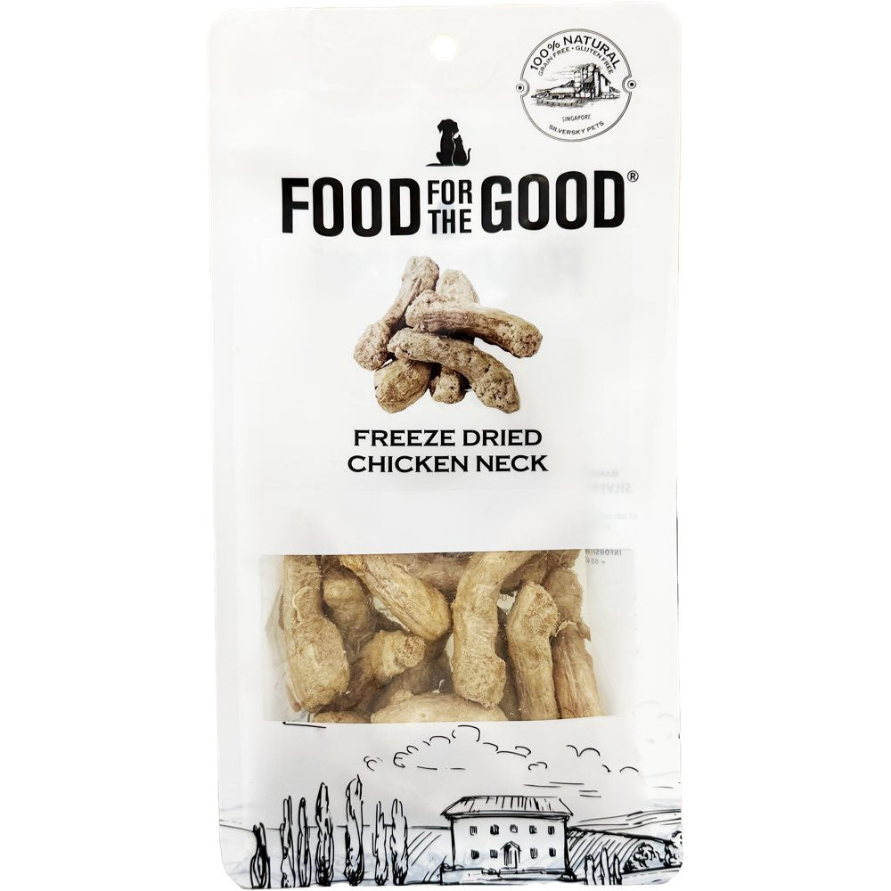 Food For The Good Chicken Neck Freeze-Dried Treats For Cats & Dogs 70g