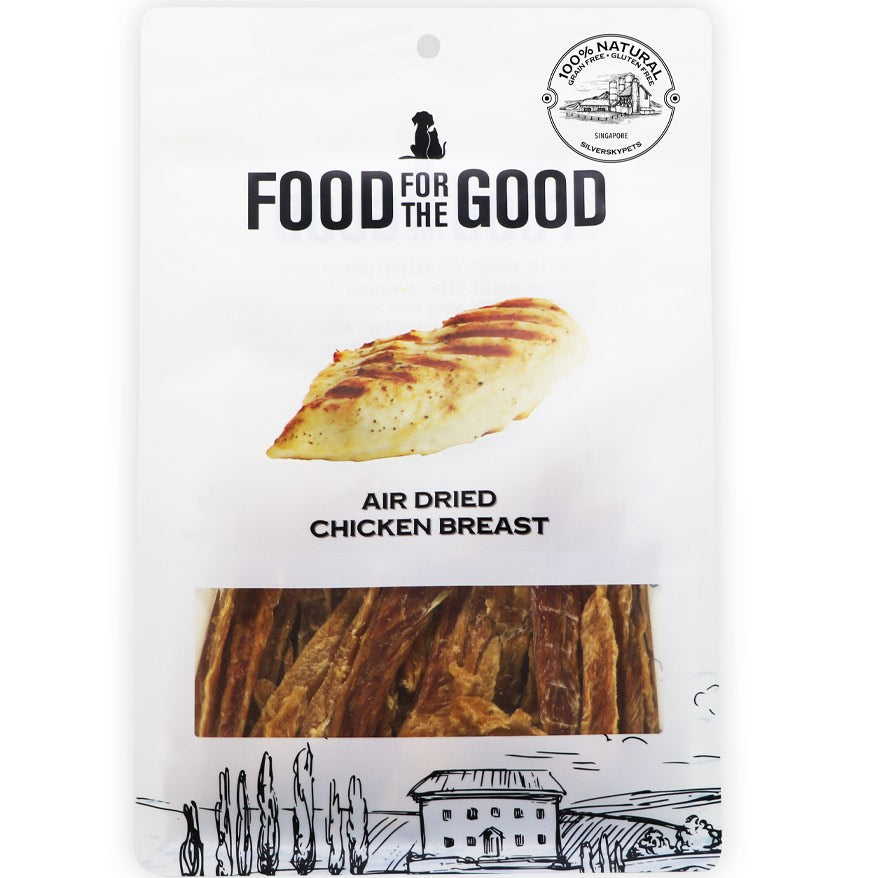 Food For The Good Chicken Breast Air-Dried Treats For Cats & Dogs 300g