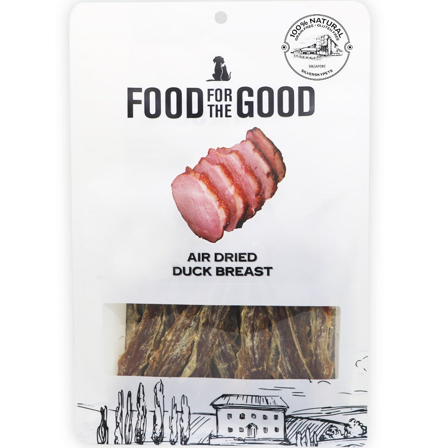 Food For The Good Duck Breast Air-Dried Treats For Cats & Dogs 300g