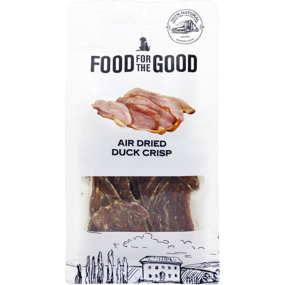 Food For The Good Duck Crisp Air-Dried Treats For Cats & Dogs 100g