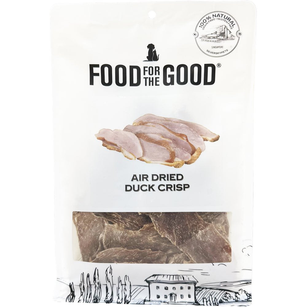Food For The Good Duck Crisp Air-Dried Treats For Cats & Dogs 170g