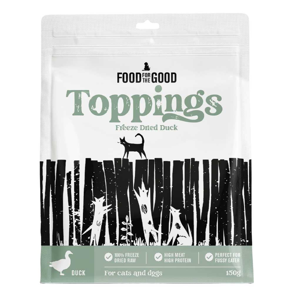 Food For The Good Duck Freeze Dried Food Toppings For Cats & Dogs 250g