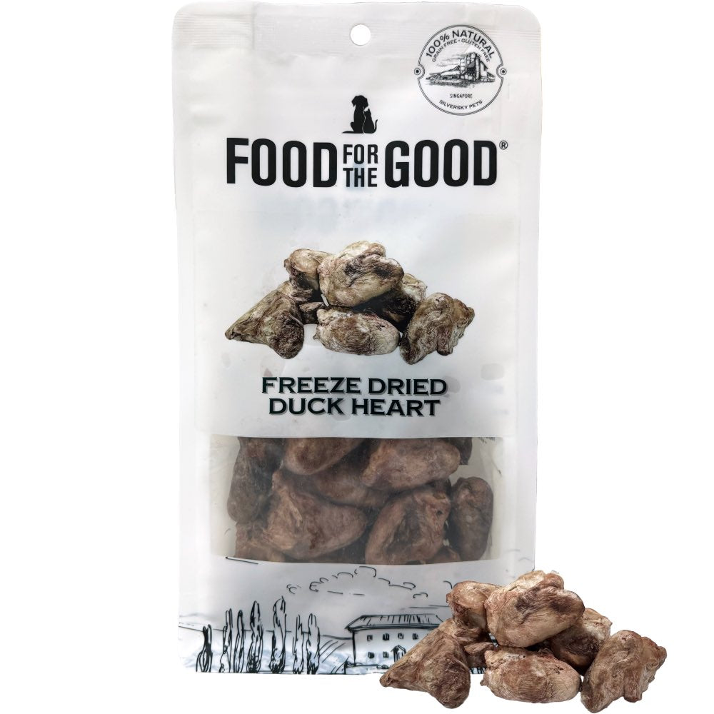 Food for the Good Duck Heart Freeze-Dried Treats For Cats & Dogs 70g