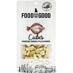 Food For The Good Flounder Cubes Freeze-Dried Treats For Cats & Dogs 40g