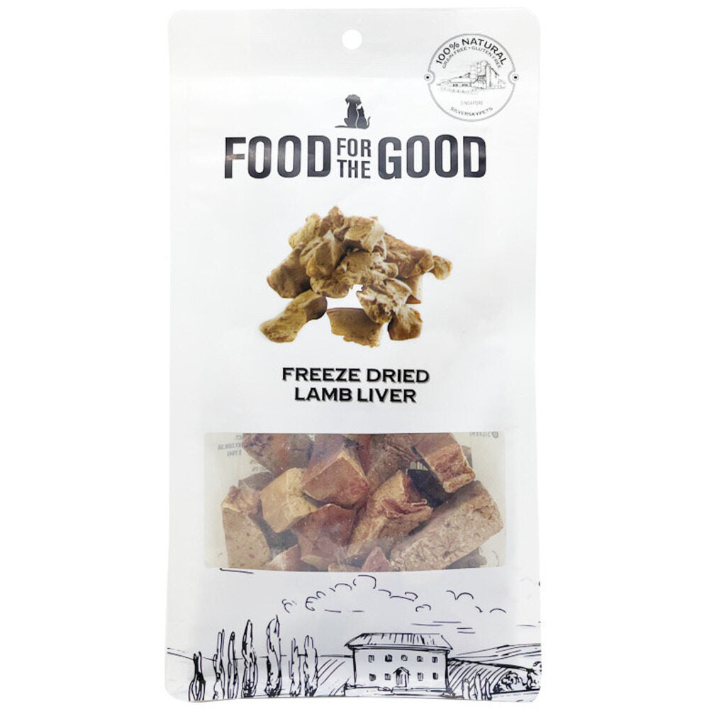 Food For The Good Lamb Liver Freeze-Dried Treats For Cats & Dogs 70g