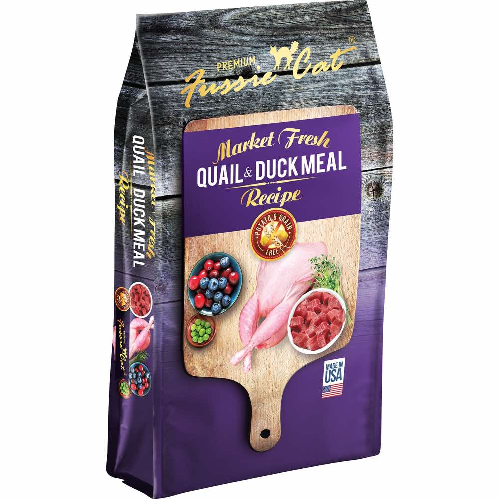 Fussie Cat Market Fresh Quail & Duck Meal Recipe Grain-Free Dry Cat Food