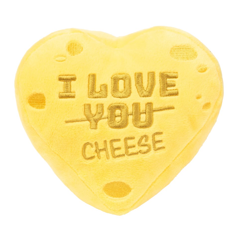 15% OFF: FuzzYard Cheese Heart Dog Toy