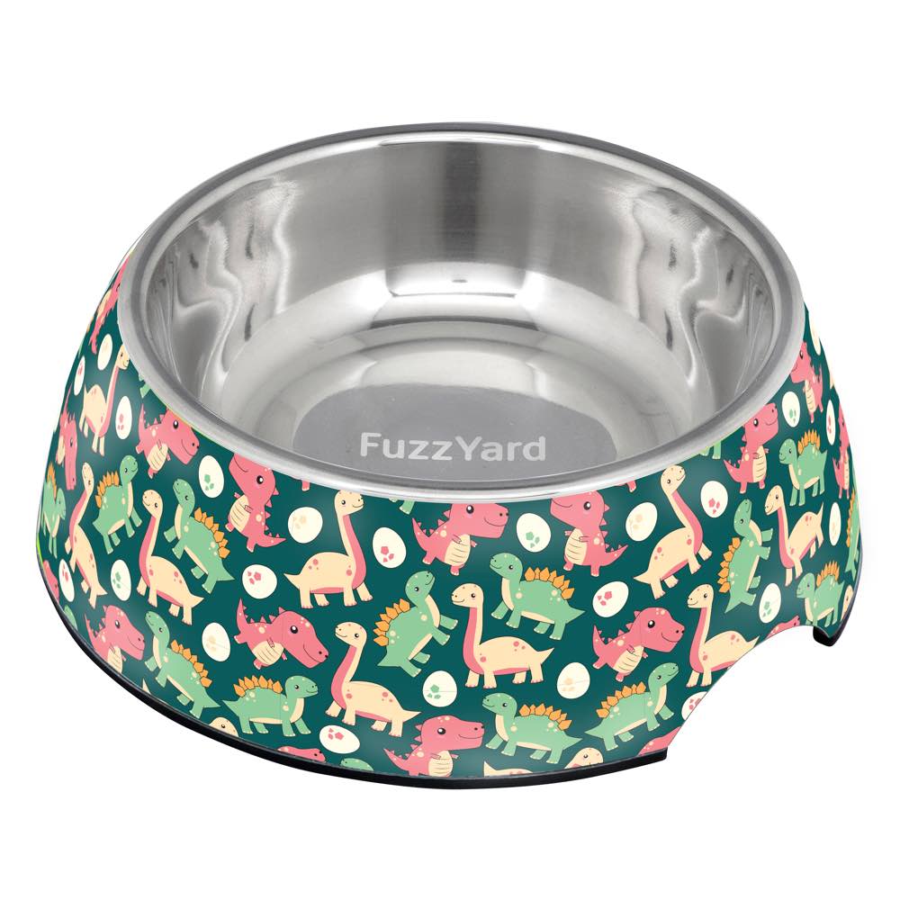 15% OFF: FuzzYard Easy Feeder Dog Bowl (Dinosaur Land)