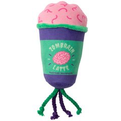 FuzzYard Meowloween Zombrain Latte Plush Cat Toy