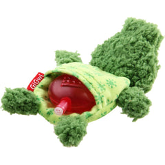 GiGwi Plush Friendz Stuffing-Free With Refillable Squeaker Dog Toy (Frog)