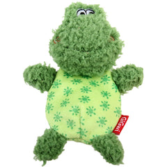 GiGwi Plush Friendz Stuffing-Free With Refillable Squeaker Dog Toy (Frog)