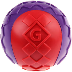GiGwi Squeaky Ball Dog Toy (Red/Purple)
