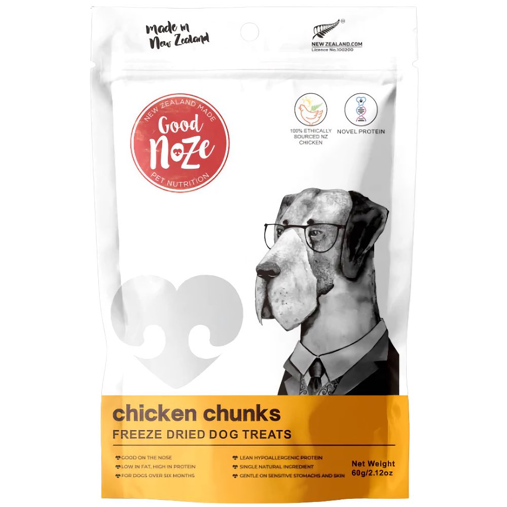 Good Noze Chicken Chunks Freeze Dried Dog Treats 60g