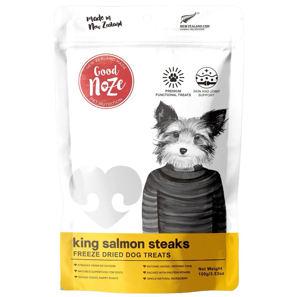 Good Noze Salmon Steaks Freeze Dried Dog Treats 100g