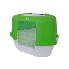 Cat Love Space Corner Hooded Cat Pan In Green