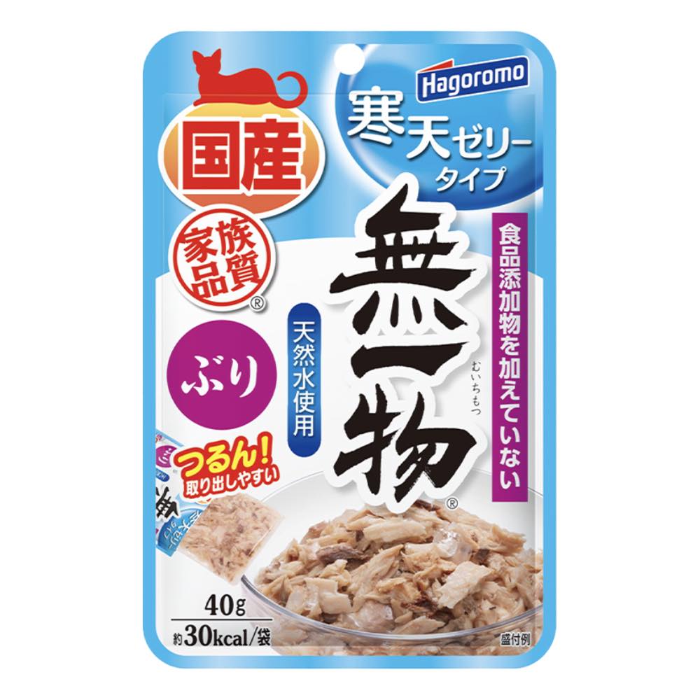 Hagoromo Muichimotsu Japanese Yellowtail with Agar Pouch Cat Food 40g x 12 (Exp Mar26)
