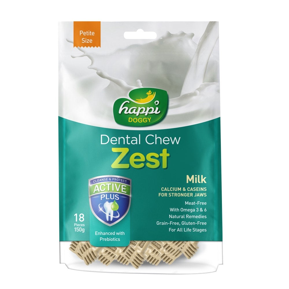 Happi Skippi (Doggy) Zest Petite Milk Dental Dog Chew 150g