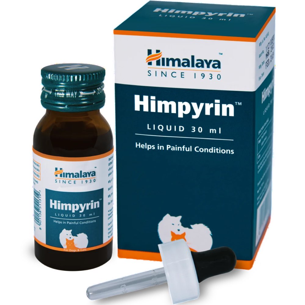 Himalaya Himpyrin Liquid Pain Relief & Anti-Inflammatory Supplement For Cats & Dogs 30ml