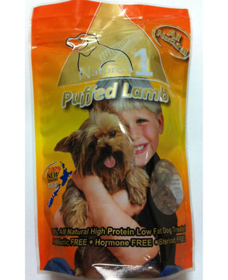 Nature's 1 Puffed Lamb Dog Treats 100g