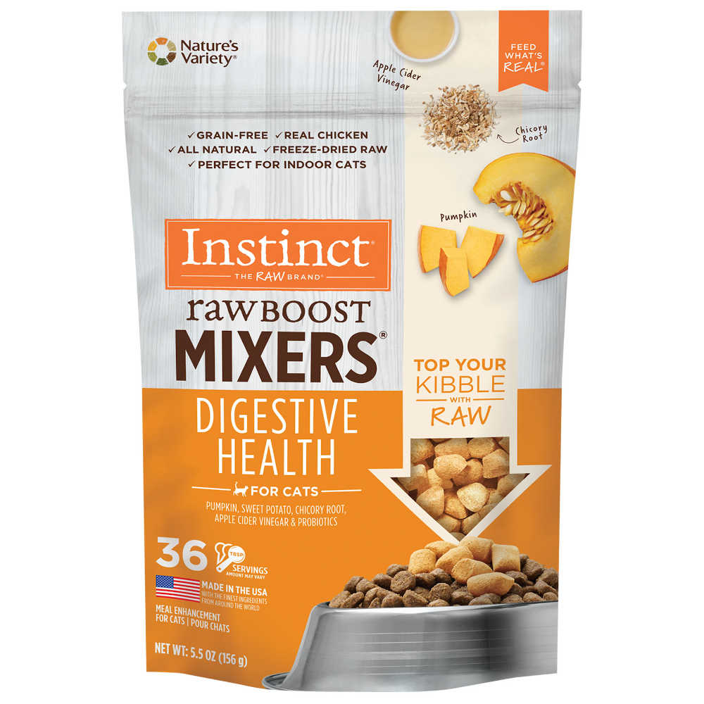 Instinct Raw Boost Mixers Digestive Health Freeze-Dried Raw Cat Food Topper 5.5oz