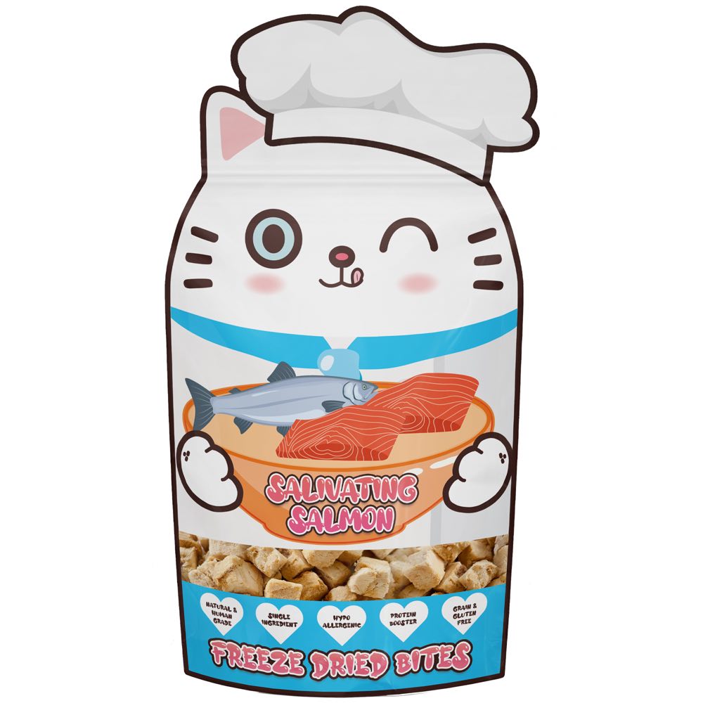 Jollycat Freeze Dried Bites Salivating Salmon Grain-Free Cat Treats 30g (Exp May2026)
