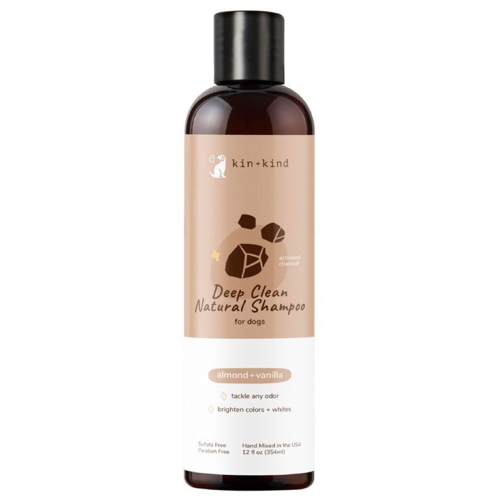 10% OFF (Exp Apr 2026): Kin+Kind Deep Clean Almond Vanilla Natural Dog Shampoo 12oz