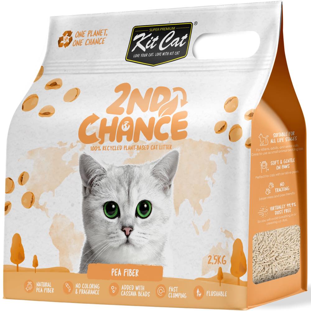 Kit Cat 2nd Chance Pea Fiber Clumping Cat Litter 2.5kg