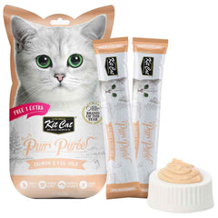 Kit Cat Purr Puree Salmon & Egg Yolk Liquid Cat Treats 5x15g