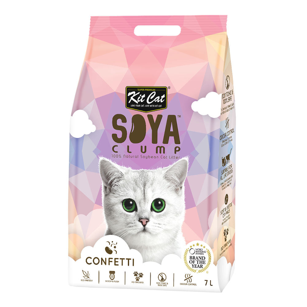 Kit Cat Soya Clump Confetti Cat Litter 7L