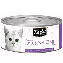 Kit Cat Deboned Tuna & Whitebait Toppers Grain-Free Canned Cat Food 80g
