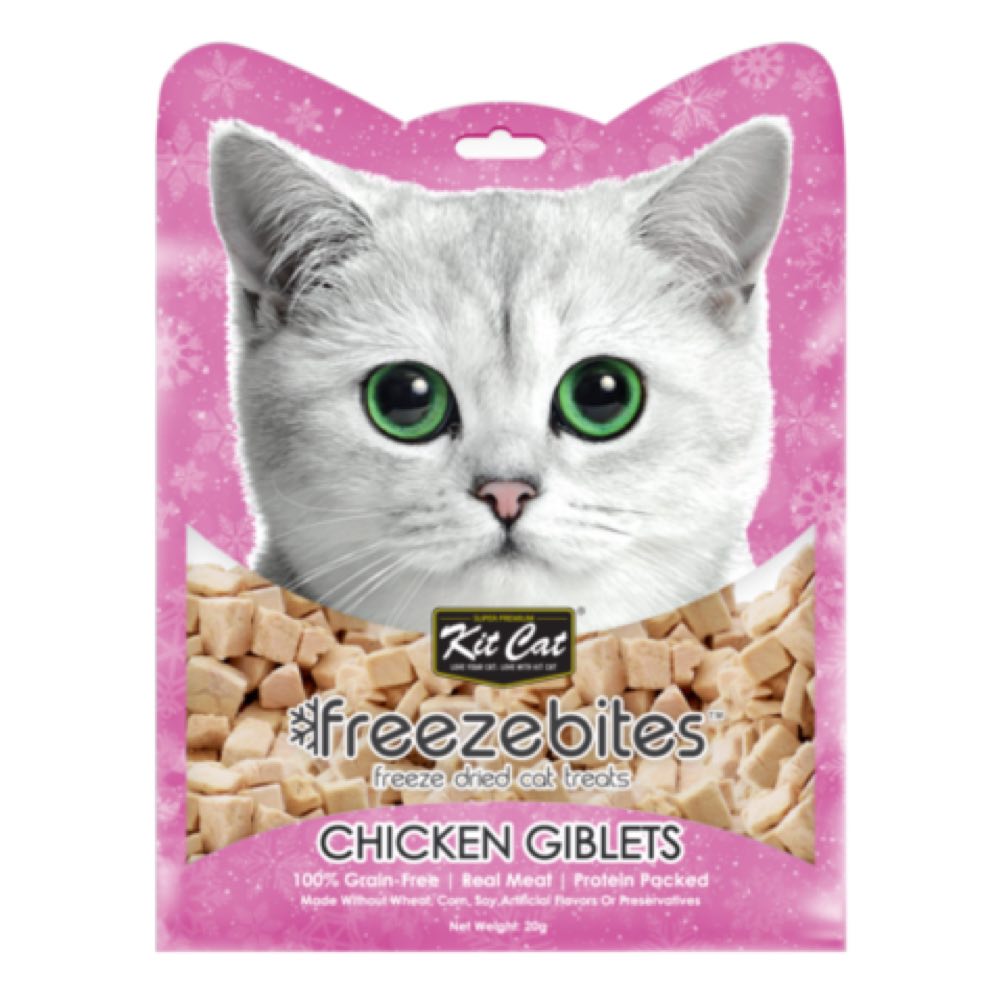 Kit Cat Freeze Bites Chicken Giblets Grain Free Cat Treats 20g